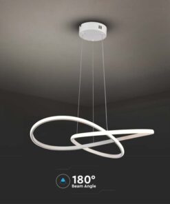 Lampadario LED a Sospensione 20W 2540lm Design Moderno Doppi Anelli Incrociati 500mm Colore Bianco 3000K SKU-8013