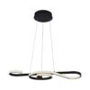 Lampadario LED a Sospensione 18W 2260lm Design Moderno Circolo Spirale Lunga 700mm Colore Nero 3000K SKU-8020