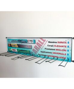 Espositore Da Parete Muro Per Spazzole Tergicristallo Auto Con Totale 9 Ganci