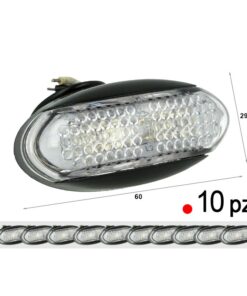 10 Pezzi Fanali Laterali LED 12V 24V Rosso Luce Ingombro Cortesia Targa Camper
