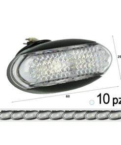 10 Pezzi Fanali Laterali LED 12V 24V Bianco Freddo per Luci Cortesia Camper Furgone