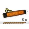 10 Pezzi Fanali Laterali LED 12V 24V Arancione Luce Ingombro Cortesia Camper Furgone