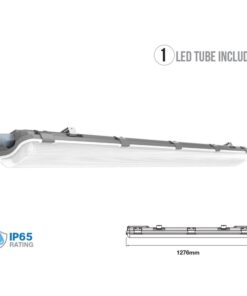 Plafoniera 120cm Con 2 Tubi Led Da 18W Incluso Bianco Neutro 4000K IP65 Tri Proof Led Lamp Light SKU-6387