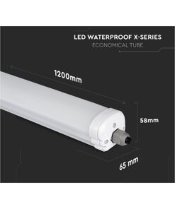 Plafoniera Led 120cm 24W 160lm/W 220V Freddo 6400K IP65 Super Luminoso Massimo Risparmio Energetico SKU-216486