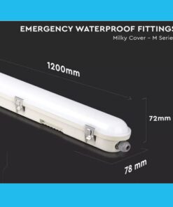 Plafoniera Led 120cm 36W Con Sistema Emergenza Freddo 6400K IP65 120LM/W 4320 lm SKU-2120222