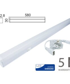 Plafoniera Tubo Led T5 60cm 7W Caldo 3000K Lineare Raccordabile Allungabile Chip Smd Samsung SKU-21692