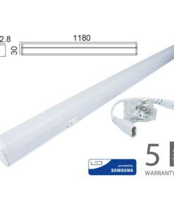 Plafoniera Tubo Led T5 120cm 16W Neutro 4000K Lineare Raccordabile Allungabile Chip Smd Samsung SKU-21696