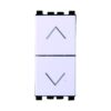 Pulsante Saliscendi Commutatore 2P 10A Tapparelle Colore Bianco Compatibile Con Vimar Arke