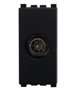 Connettore Presa TV Passante Maschio Colore Nero Compatibile Con Vimar Arke