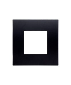 Placca Plastica Serie Venus 2P Colore Nero Compatibile Con Vimar Arke