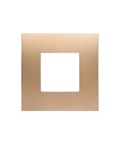 Placca Plastica Serie Venus 2P Colore Oro Compatibile Con Vimar Arke