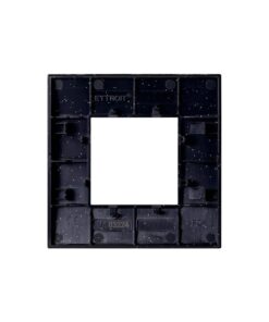 Placca Plastica Serie Venus 2P Colore Nero Brillante Compatibile Con Vimar Arke