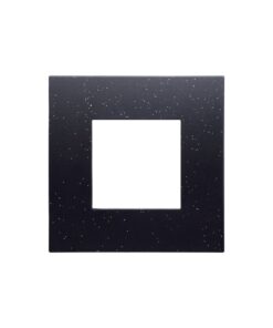 Placca Plastica Serie Venus 2P Colore Nero Brillante Compatibile Con Vimar Arke