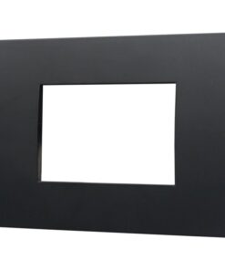 Placca Plastica Serie Venus 3P Colore Nero Compatibile Con Vimar Arke