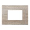 Placca Plastica Serie Venus 3P Colore Legno Chiaro Compatibile Con Vimar Arke
