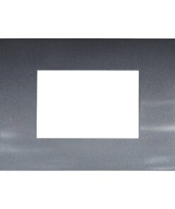 Placca Plastica Serie Venus 3P Colore Acciaio Scuro Compatibile Con Vimar Arke