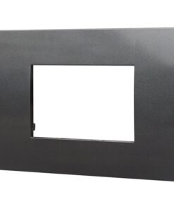 Placca Plastica Serie Venus 3P Colore Acciaio Scuro Compatibile Con Vimar Arke