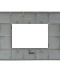 Placca Plastica Serie Venus 3P Colore Titanio Compatibile Con Vimar Arke