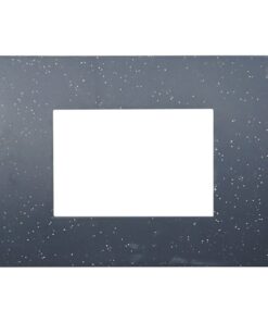 Placca Plastica Serie Venus 3P Colore Nero Brillante Compatibile Con Vimar Arke