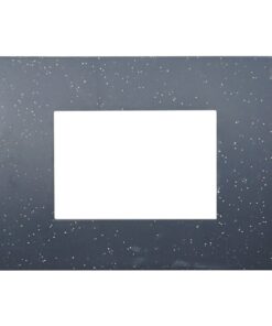 Placca Plastica Serie Venus 3P Colore Nero Brillante Compatibile Con Vimar Arke