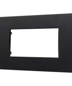 Placca Plastica Serie Venus 4P Colore Nero Compatibile Con Vimar Arke