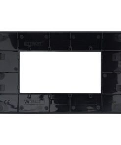 Placca Plastica Serie Venus 4P Colore Nero Compatibile Con Vimar Arke