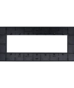 Placca Plastica Serie Venus 7P Colore Acciaio Scuro Compatibile Con Vimar Arke