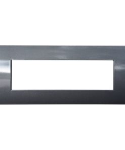 Placca Plastica Serie Venus 7P Colore Acciaio Scuro Compatibile Con Vimar Arke