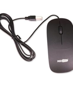 Mouse Ottico USB 2.0 Leggera e Slim da Lavoro Ufficio Viaggio Uso Personale con Cavo da 1.25 metri Modello Piatto 2965 a 2 Tasti Rotella Cliccabile