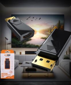 Adattatore Convertitore da DisplayPort a HDMI Alta Definizione Audio e Video Ultra HD 4K per Monitor Esterni Televisori Proiettori