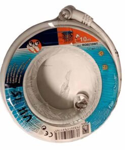 Cavo Antenna TV Coassiale Maschio Femmina 10 metri Angolo Retto