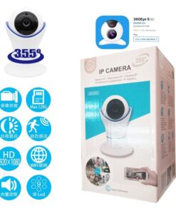 Telecamera Wi-Fi Interno 2MP Full HD 355 gradi con Zoom Ottico Videocamera Sorveglianza con Sensore di Movimento Audio Bidirezionale