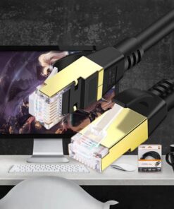 Cavo di Rete Ethernet RJ45 Cat 6 Placcato in Oro Velocita Massima di 10Gbps/100metri Banda Max 100Mhz Lunghezza Cavo 5 metri