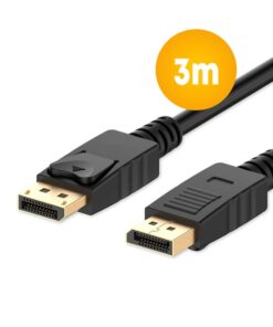 Cavo DisplayPort Placcato in Oro 4K UltraHD Audio e Video in Alta Definizione Compatibile con Monitor e Proiettori fino a 144Hz di Resoluzione 3m