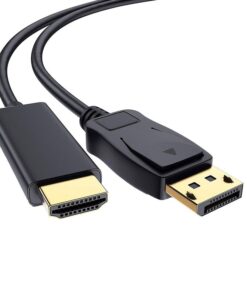 Cavo da DisplayPort a HDMI Monodirezionale Placcato in Oro Full HD1080p 60Hz per Monitor Proiettori 3 metri Adattatore Displayport HDMI