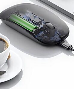 Mouse Wireless da Ufficio Lavoro Navigare Mouse Senza Filo con Design Leggera e Compatto Perfetto per Viaggio Modello Piatto e Slim Ricaricabile
