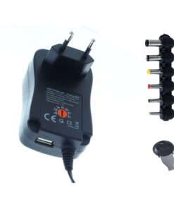 Adattatore di Alimentazione DC Universale Trasformatore Alimentatore 3V 4,5V 5V 6V 7,5V 9V 12V 2A 30W Con USB