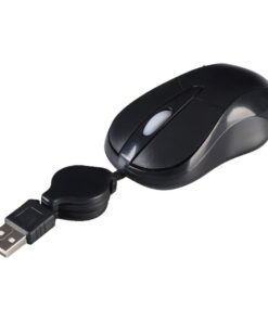 Mini Mouse Retrattile per PC Portatile Ideale per Viaggio e Spostamenti Colore Assortito Rosso Grigio Nero
