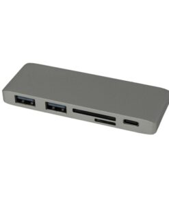 Hub USB C Con Lettore di Schede SD Micro SD + 2 Porte USB 3.0 + 1 Porta USB Type C