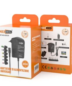 Alternative view of Adattatore di Alimentazione DC Universale - Output Regolabile da 3V a 12V, 30W, MAX 3A - Input AC 100V-240V con 6 Adattatori Inclusi