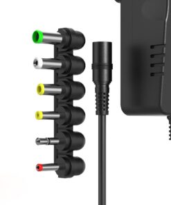 Adattatore di Alimentazione DC Universale - Output Regolabile da 3V a 12V, 30W, MAX 3A - Input AC 100V-240V con 6 Adattatori Inclusi