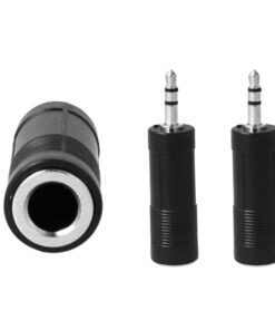 2 Pezzi Convertitore Adattatore Audio Stereo da 6,35mm Femmina a 3,5mm Maschio