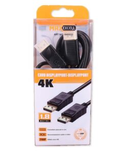 Cavo DisplayPort Placcato in Oro 4K UltraHD Audio e Video in Alta Definizione Compatibile con Monitor e Proiettori fino a 144Hz di Resoluzione 1.8m