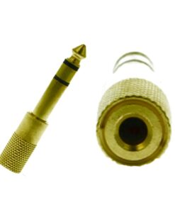 Convertitore Adattatore Audio Stereo da 6,35mm Maschio a 3,5mm Femmina Colore Oro