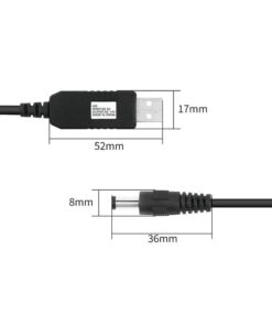 Cavo Convertitore Di Tensione Da USB 5V a Jack DC 5,5X2,1mm 12V Lunga 1M