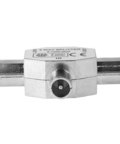 Sdoppiatore Splitter per Antenna TV in Metallo 1 Maschio 2 Femmine Distributore Derivatore Accoppiamento Antenna TV