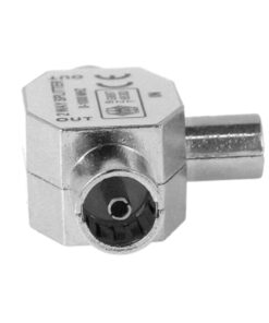 Alternative view of Sdoppiatore Splitter per Antenna TV in Metallo 1 Maschio 2 Femmine Distributore Derivatore Accoppiamento Antenna TV