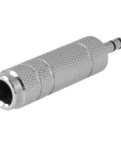 Convertitore Adattatore Audio Stereo da 3,5mm Maschio a 6,35mm Femmina Colore Argento