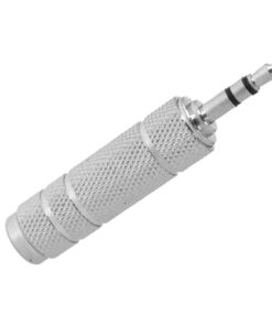 Convertitore Adattatore Audio Stereo da 3,5mm Maschio a 6,35mm Femmina Colore Argento
