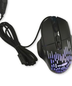 Mouse da Gaming Ergonomico con Luce RGB piu 2 Tasti Laterali Tasti per Regolare DPI Max12000K e Cavo Intrecciato SpeedFlex